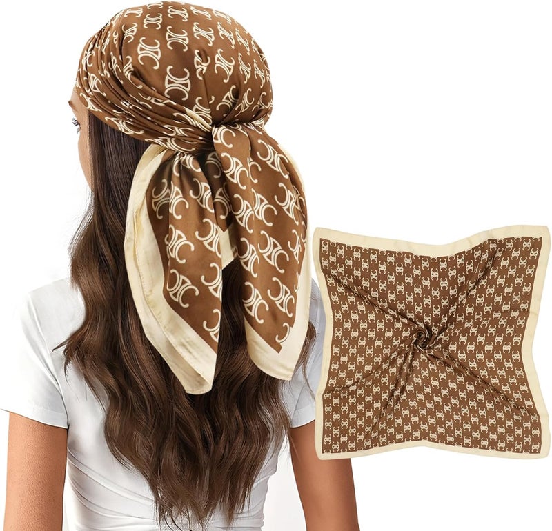 vimate Head Scarf for Women Hair 27'' Square Satin Silk Feeling Bnadana Neck Scarf Handbag Accessories Etc - Image 3